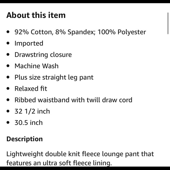 UGG Fleece Pant NWT - Picture 3 of 3